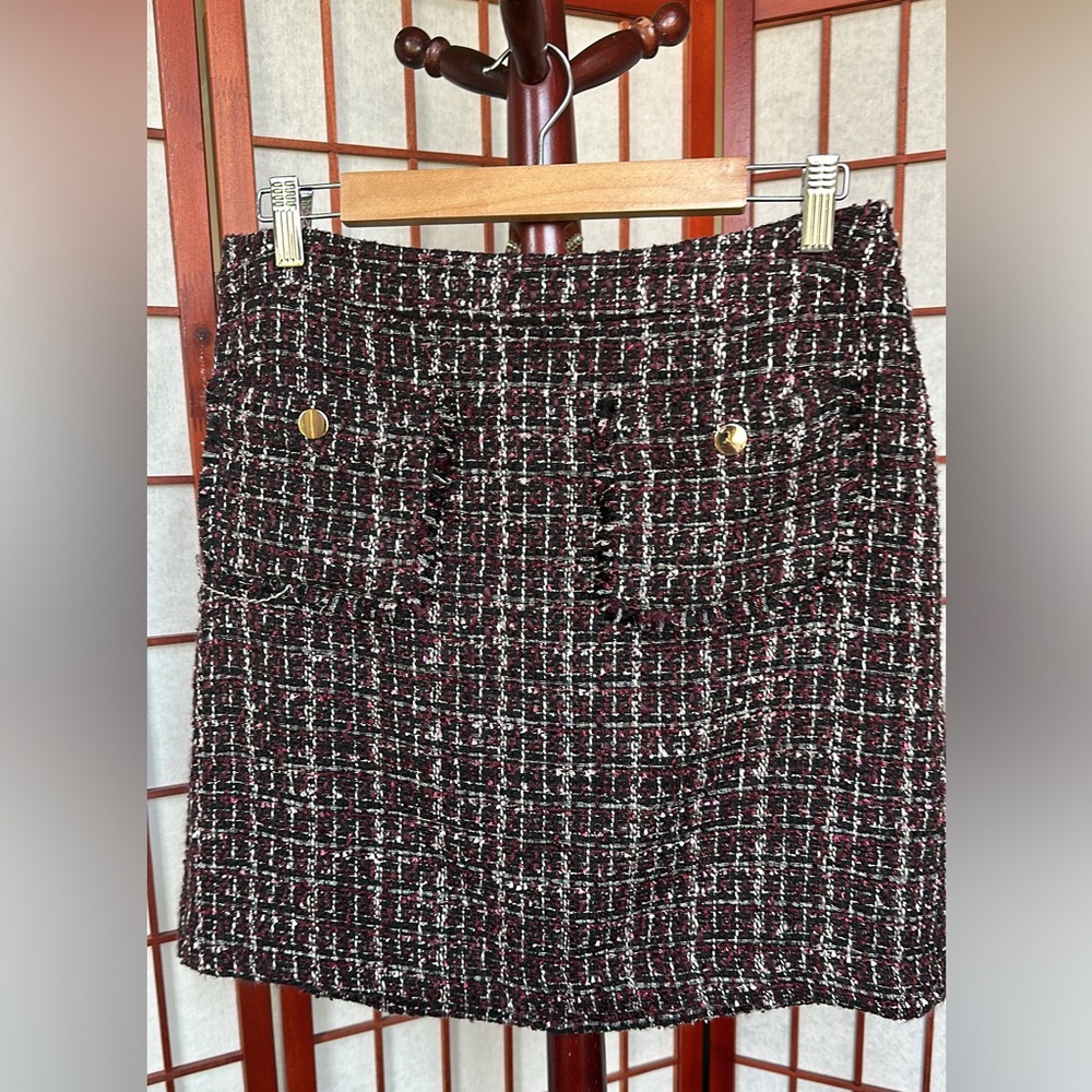 Loft tweed mini skirt